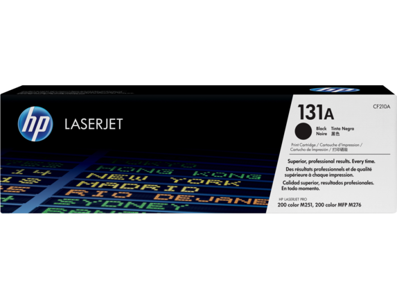 HP 131A Black Original LaserJet Toner Cartridge, CF210A