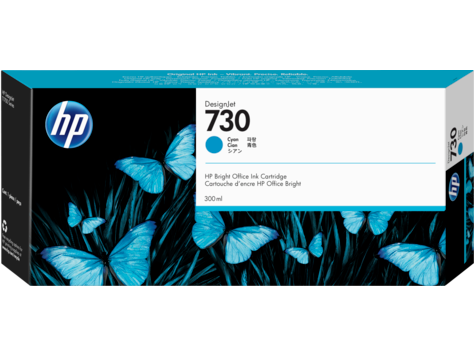 HP 730 P2V68A 300 ml ciánkék tintapatron eredeti T1700