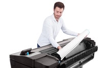 HP W6B56A DesignJet T1700dr 44-in Printer