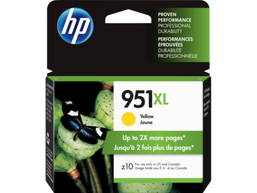HP 951XL High Yield Yellow Original Ink Cartridge, CN048AN#140