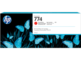 HP 774 775-ml Chromatic Red DesignJet Ink Cartridge, P2W02A