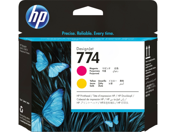 Ink Supplies, HP 774 Magenta/Yellow DesignJet Printhead, P2V99A