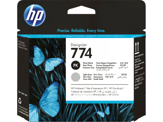 HP® 774 Photo Black/Light Gray DesignJet Printhead (P2W00A)