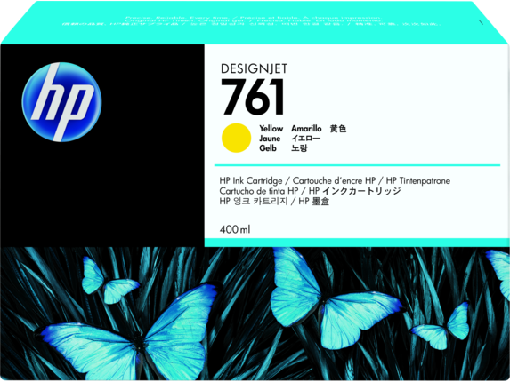 HP 761, (CM992A) Yellow Original Ink Cartridge