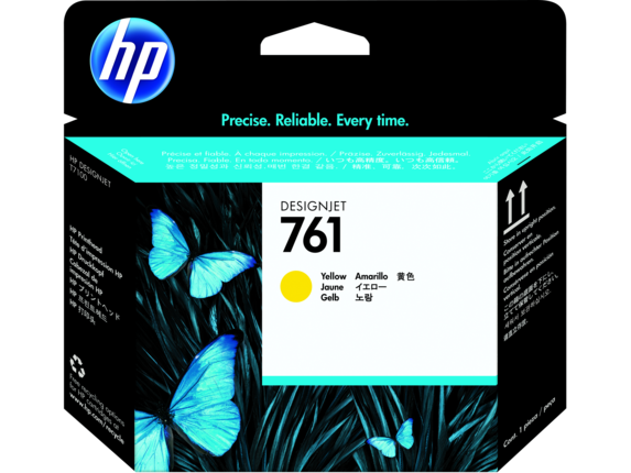 Ink Supplies, HP 761 Yellow DesignJet Printhead, CH645A