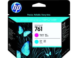 HP® 761 Magenta/Cyan DesignJet Printhead (CH646A)