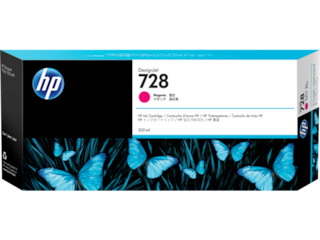 HP 728 300-ml Magenta DesignJet Ink Cartridge, F9K16A