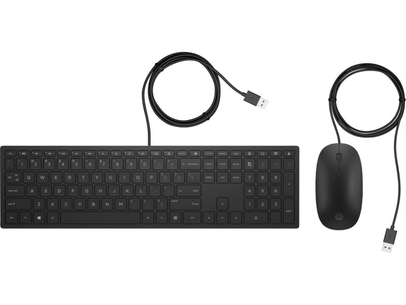 18 C1 Wave 2 — Проводная клавиатура и мышь HP Pavilion 400 (черный цвет)
