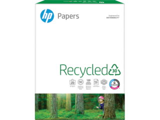 HP Recycled, 20 lb, 8.5 x 11 in. (216 x 279 mm), 500 sheets, HPE1120R