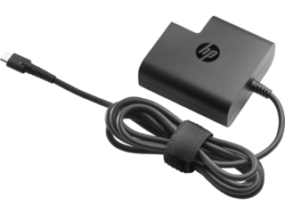 HP® Slim USB Laptop AC Adapter - 65W (G6H47AA#ABA)