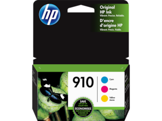 HP 910 3-pack Cyan/Magenta/Yellow Original Ink Cartridges, 3YN97AN#140