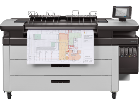 HP PageWide XL 3900 40 inch multifunctionele printer met uitvoer bovenop