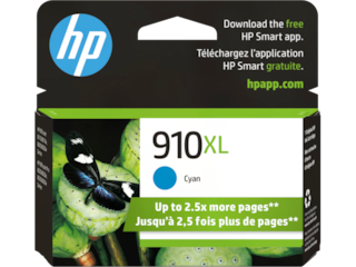 HP 910XL High Yield Cyan Original Ink Cartridge, 3YL62AN#140