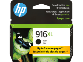 HP 916XL High Yield Black Original Ink Cartridge, 3YL66AN#140