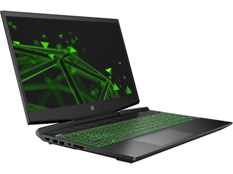 19C1 - HP Pavilion Gaming 15-inch Laptop PC (15, T/NT, Shadow Black/Acid Green, HD Cam, non ODD, non