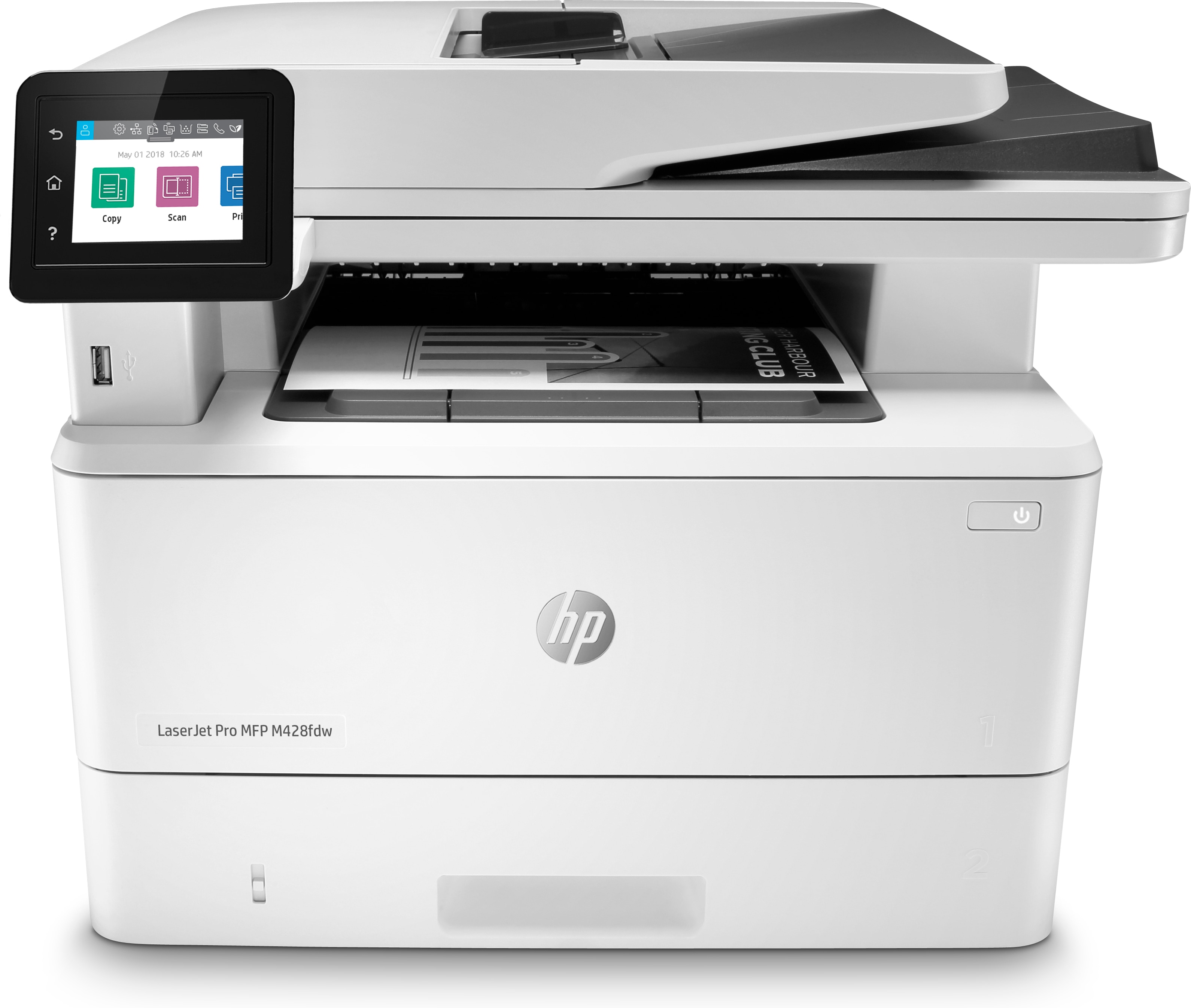 HP LaserJet Pro M428 M428fdw Wireless Laser Multifunction Printer - Monochrome - Copier/Fax/Printer/...