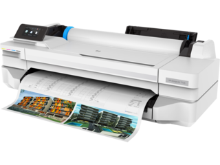 HP DesignJet T125 Large Format Compact Wireless Plotter Printer - 24", with Mobile Printing