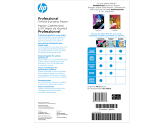 HP Professional Tri-Fold Business Paper, Glossy, 48 lb, 8.5 x 11 in. (216 x 279 mm), 150 sheets 4WN12A