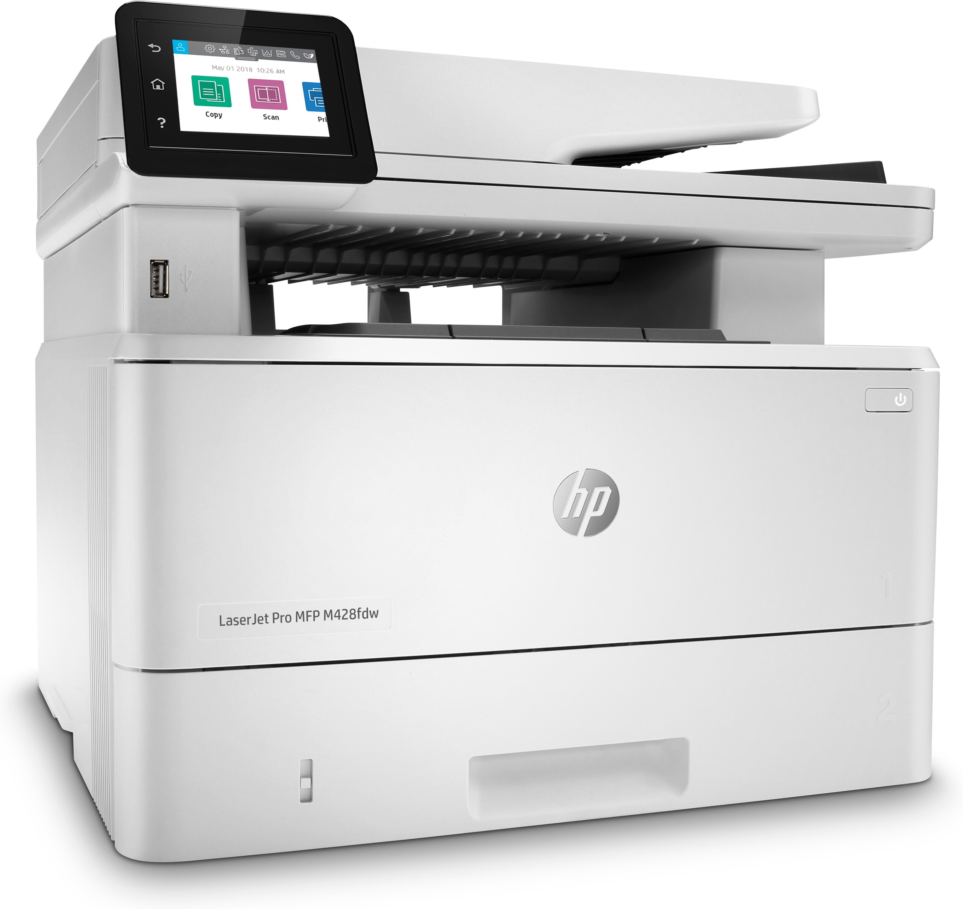 HP LaserJet Pro M428 M428fdw Wireless Laser Multifunction Printer - Monochrome - Copier/Fax/Printer/...