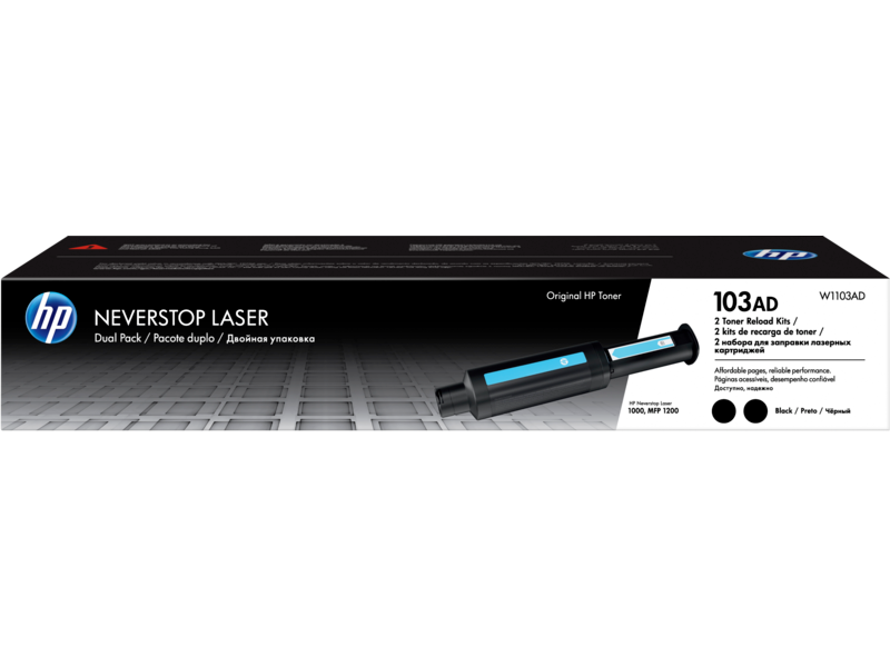 HP 103AD Dual Pack Black Toner Reload Kit - W1103AD W1103-00907a Row