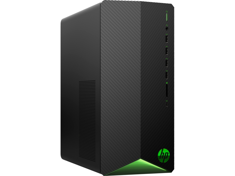 19C2 - HP Pavilion Gaming Desktop PC (Jet Black, Acid Green, Intel/AMD, Non ODD, (4) Type A USB 3.1