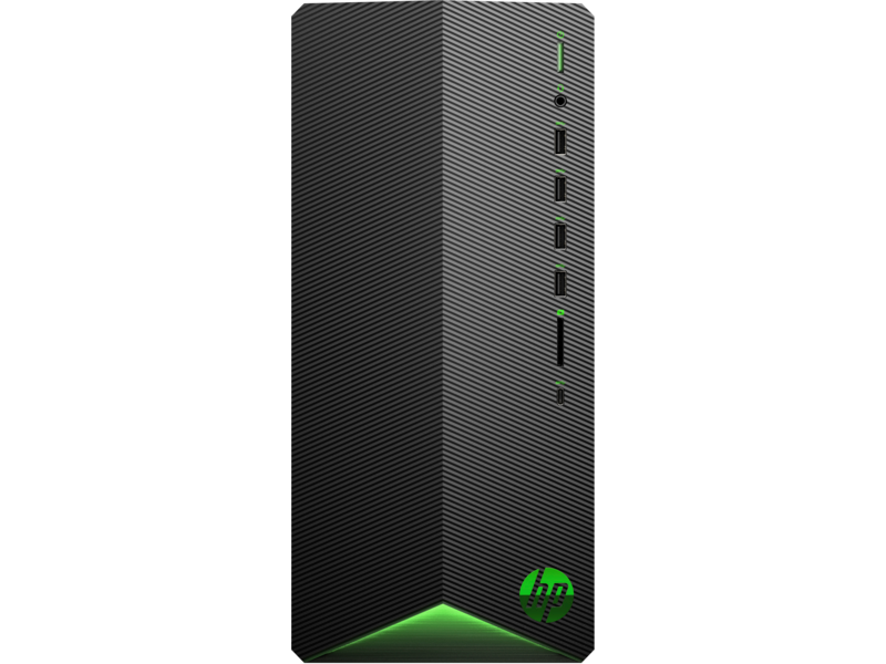 19C2 - HP Pavilion Gaming Desktop PC (Jet Black, Acid Green, Intel/AMD, Non ODD, (4) Type A USB3.1 G