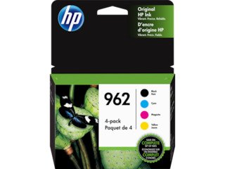 HP 962 4-pack Black/Cyan/Magenta/Yellow Original Ink Cartridges, 3YQ25AN#140