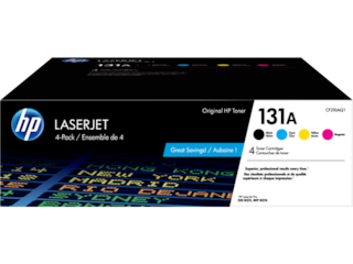 HP 131A 4-pack Black/Cyan/Magenta/Yellow Original LaserJet Toner Cartridges, CF210AQ1