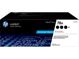 HP 78A 3-pack Black Original LaserJet Toner Cartridges, CE278AT1