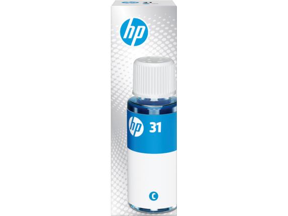 Ink Supplies, HP 31 70-ml Cyan Original Ink Bottle, 1VU26AN