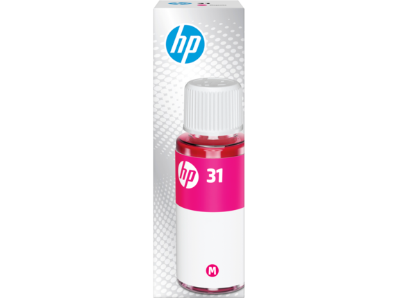 Ink Supplies, HP 31 70-ml Magenta Original Ink Bottle, 1VU27AN