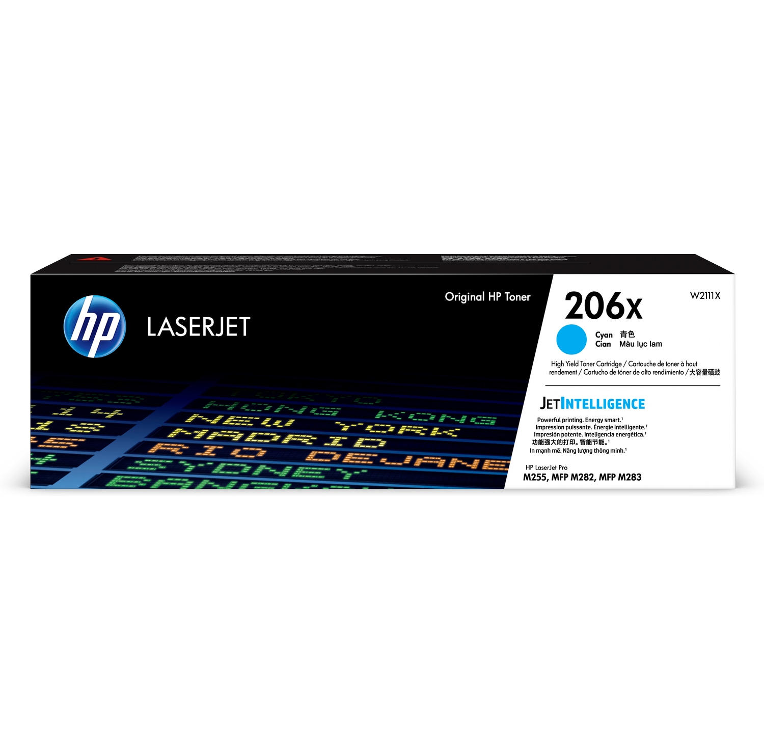 HP 206X HIGH YIELD CYAN ORIGINAL LASERJET TONER CARTRIDGE, W2111X