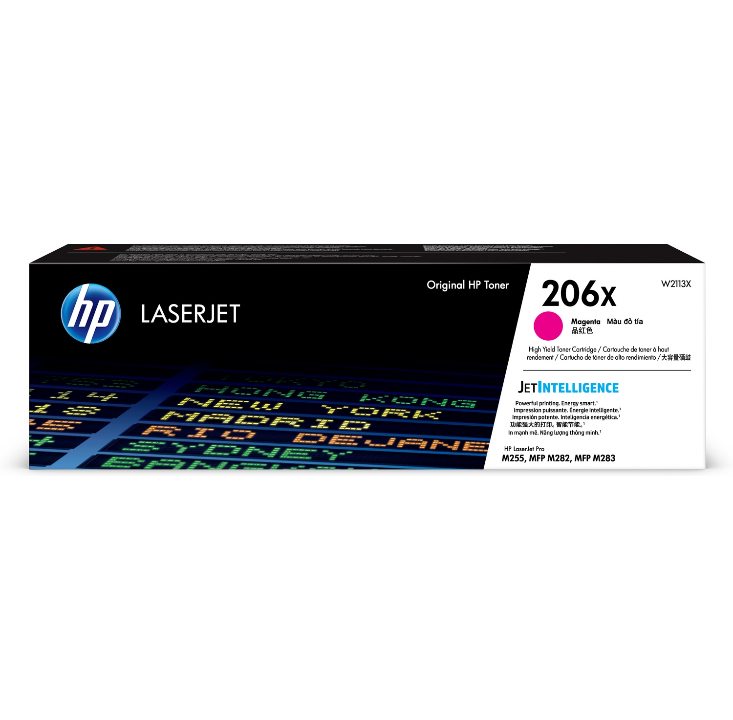 HP 206X HIGH YIELD MAGENTA ORIGINAL LASERJET TONER CARTRIDGE, W2113X