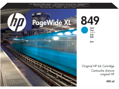 HP 849 1XB39A 400-ml ciánkék eredeti tintapatron PageWide XL 3900