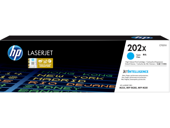 Image for HP 202X High Yield Cyan Original LaserJet Toner Cartridge from HP2BFED