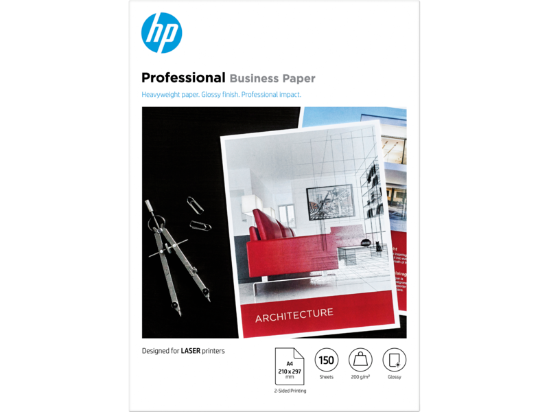 HP Professional Glossy Paper - papier photo - 150 feuille(s) - A4