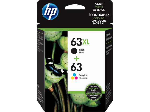 Image for HP 63XL High Yield Black/63 Tri-color 2-pack Original Ink Cartridges from HP2BFED