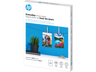 HP Premium Plus Glossy Photo Paper, 5 x 7, 60 Sheets/Pack