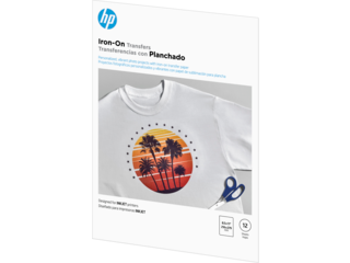 HP A4 Iron On T Shirt Transfers 12 Pack
