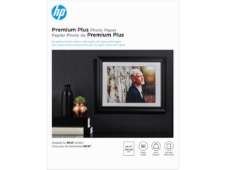 HP Premium Plus Photo Paper, Satin, 80 lb, 8.5 x 11 in. (216 x 279 mm), 50 sheets CR667A