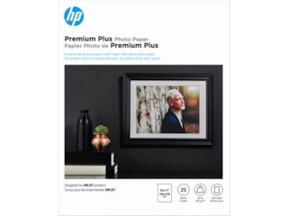 HP Premium Plus Photo Paper, Satin, 80 lb, 8.5 x 11 in. (216 x 279 mm), 25 sheets CR671A