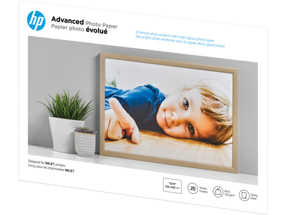 HP® Advanced Glossy Photo Paper-20 sht/A3+/330 x 483 mm (13 x 19 in)