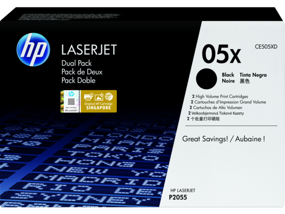 Image for HP 05X 2-pack High Yield Black Original LaserJet Toner Cartridges from HP2BFED