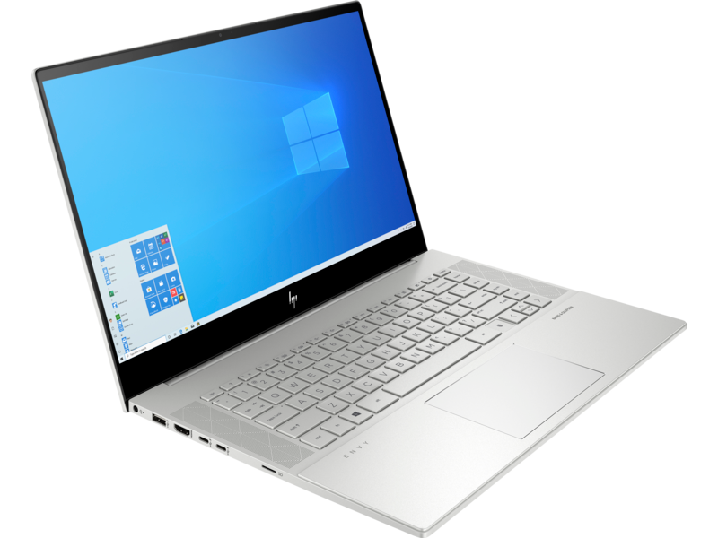 20C1 - HP ENVY 15 Laptop PC (15, Natural Silver, T, HD Cam, nonODD, nonFPR) Win10, Right facing