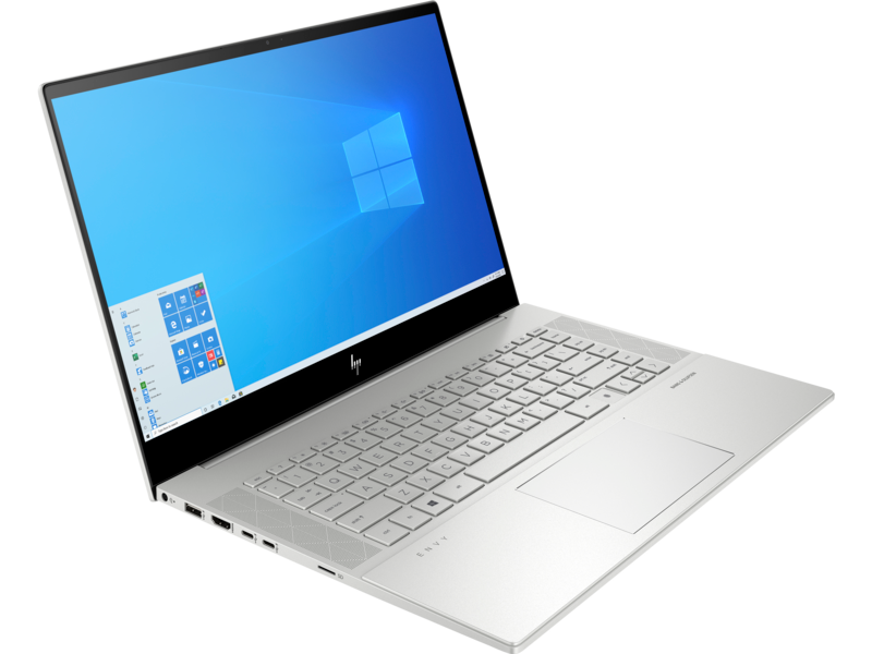 20C1 - Ordinateur portable HP ENVY 15 (15, argent naturel, T, caméra HD, non ODD, non FPR) Win10, orienté vers la droite