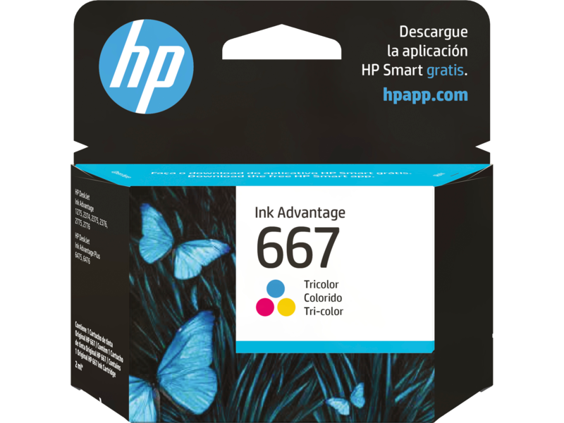 Cartucho de HP Ink Advantage 667, tricolor | HP® Ecuador