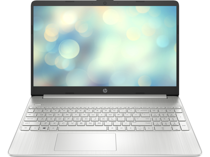 20C1 - HP 15 Laptop PC (15, Natural Silver, T, HD Cam, nonODD, nonFPR) Freedos, Center Facing