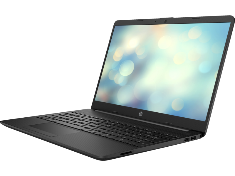 20C1 - HP 15 Laptop PC (15, Jet Black, NT, HD Cam, nonODD, nonFPR) FreeDos, Left Facing