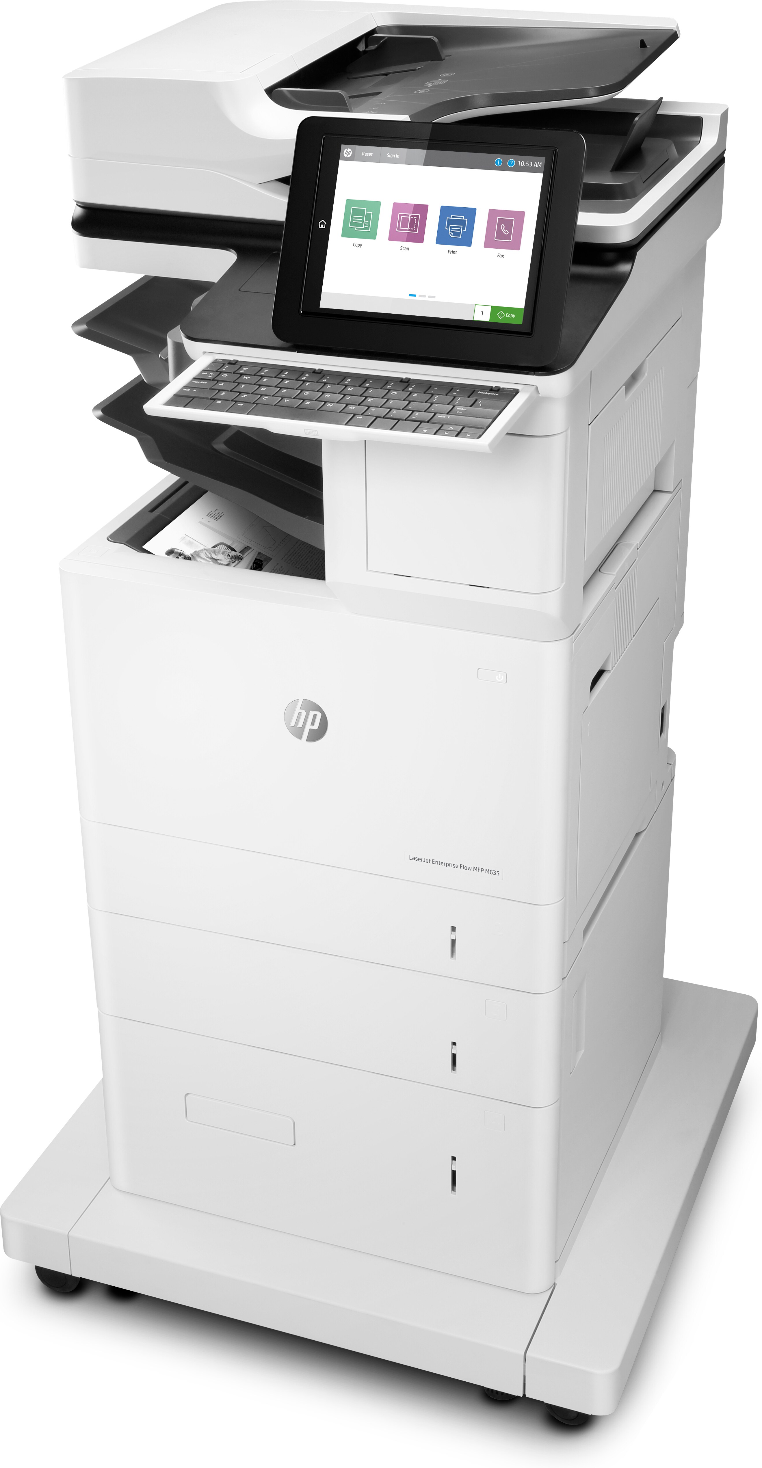 HP LaserJet Enterprise M635 M635z Laser Multifunction Printer - Monochrome - Copier/Fax/Printer/Scan...