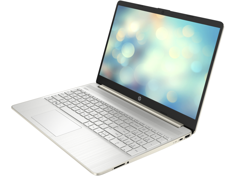 19C2 - HP 15 Laptop PC (15, Pale Gold, T, HD Cam, nonODD, nonFPR) FreeDos, Left Facing